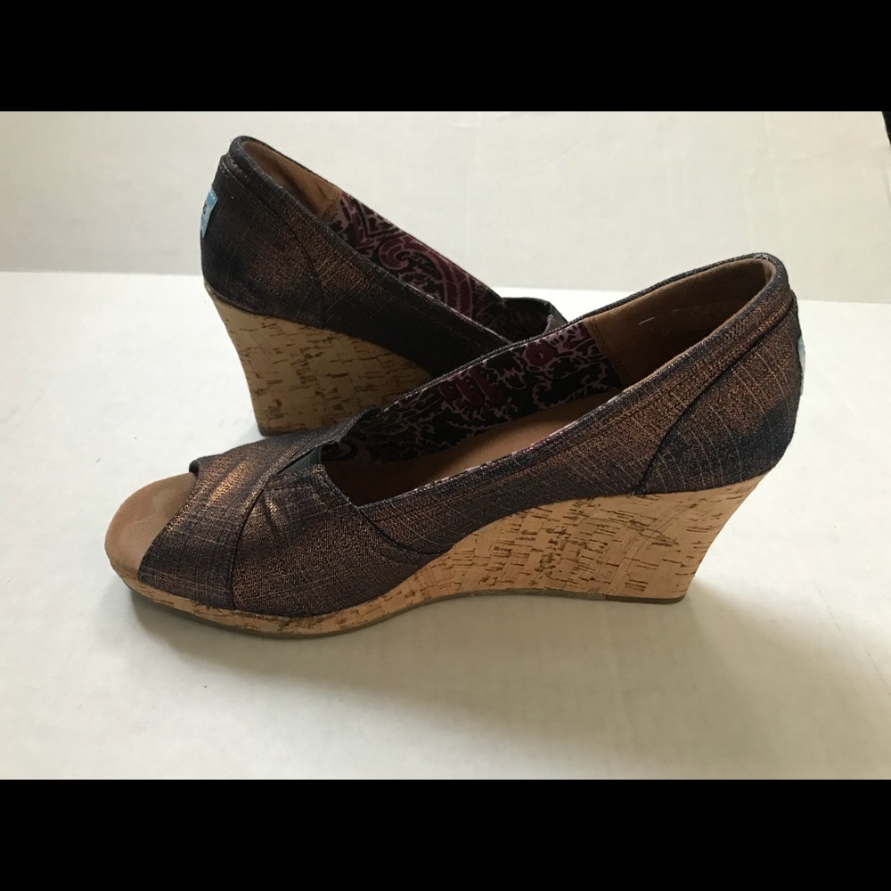 Toms Stella cork wedge peep toe - Picture 5 of 7